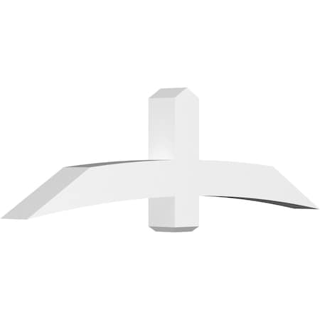 Ekena Millwork Bellingham Architectural Grade PVC Gable Bracket, 72"W x 21"H x 6"D x 6"F, 7/12 Pitch GBP072X21X0606BEL00
